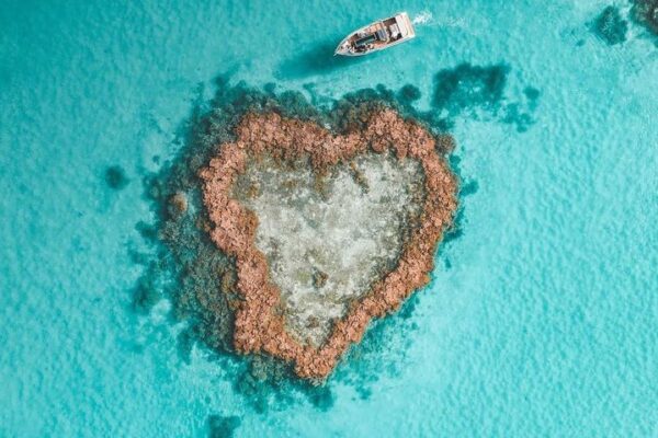 Heart Island, heart-shaped luxury tropical island in Hamilton Island, Australia